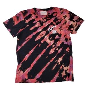 T-Bar X Cotton On Large L Black T-shirt Grahpic Tee Custom Tie Dye.T-bar x Cot